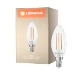 Ledvance Classic LED E14 Kerze Fadenlampe Klar 2.2W 470lm - 827 Extra Warmweiß | Ersatz Für 40W
